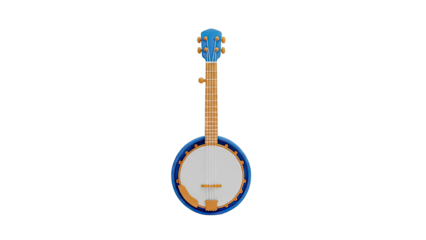 Blue and Orange Banjo