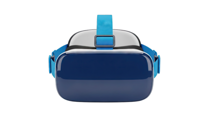 Blue and White Virtual Reality Headset