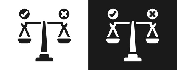 Ethic Icon Set Glyph In White And Black Background