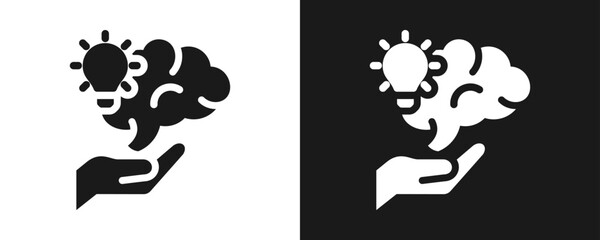 Ingenuity Icon Set Glyph In White And Black Background © hans_ts