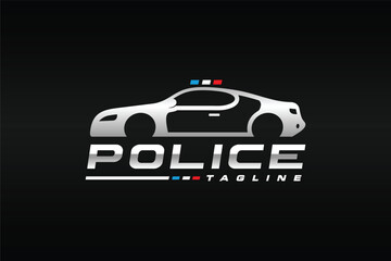 police car for vehicle logo