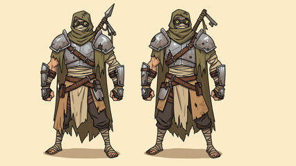 Post-Apocalyptic Warrior Concept Art Characters
