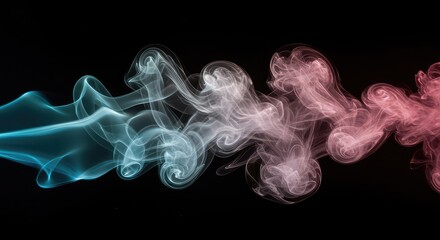 Ethereal and mystical abstract smoke texture flowing gently over a dark backdrop, perfect for spiritual or sophisticated design concepts ,abstract ,clean ,smoke