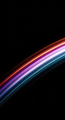 Ethereal smooth light streaks creating a dynamic vibrant abstract pattern across a dark void. Energy and motion flowing softly ,pattern ,abstract ,curve