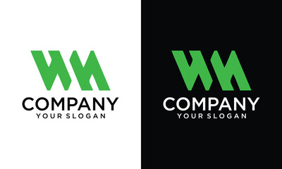 Monogram Letter Initial M W MW WM Simple Elegant Minimalist Retro Vintage Logo Design. Suitable for General Sports Fitness Construction Finance Company Business Corporate Shop Apparel in Simple Modern