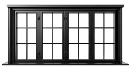 Black classic window frame design