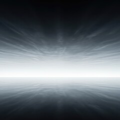 Highly polished empty surface reflecting the environment above, creating perfect symmetry and a sense of infinite, clean space ,seamless ,smooth ,simple