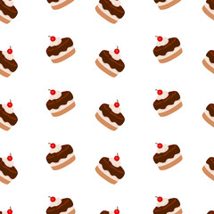 cake and bread seamless pattern mirror
