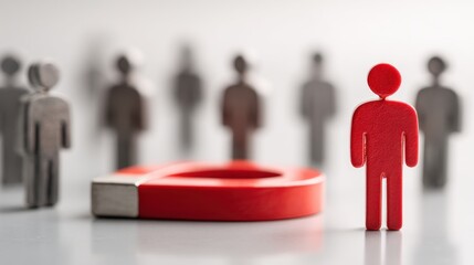 Red figure stands out from group