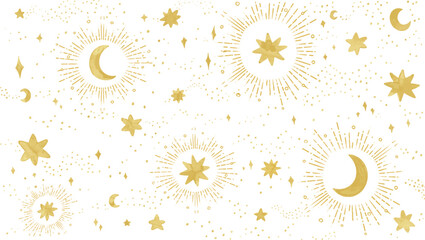 Moon and Star Design Pattern Islamic Decorative Art