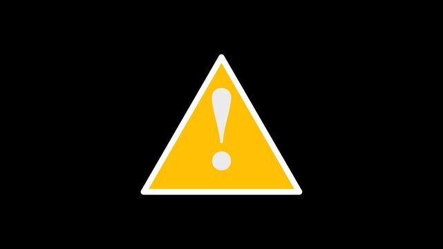 Warning Triangle Icon with Exclamation Mark for Caution and Safety Alerts