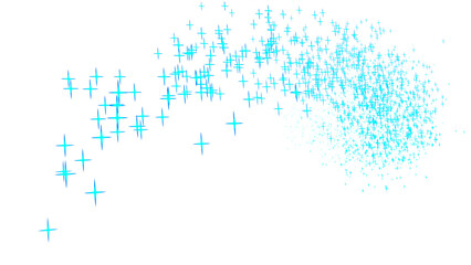Blue Starlight Particles Flow on Transparent Background &ndash; Ultra High Resolution