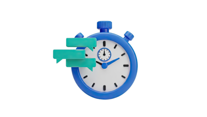 3D Stopwatch with Speech Bubbles