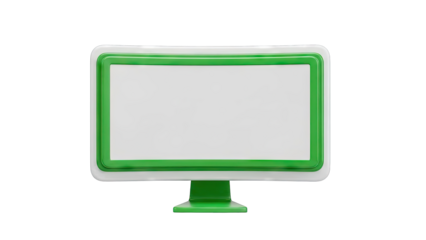 Blank Green and White Signage Display
