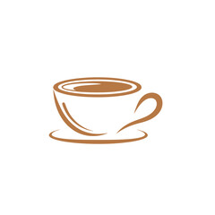 Obraz premium Elegant Coffee Cup Illustration - A Simple and Stylish Design.