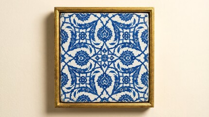 Obraz premium Colorful and intricate Islamic tiles (Zellij), featuring complex geometric patterns from a mosque or palace.