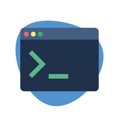 Terminal command line interface window vector illustration isolated