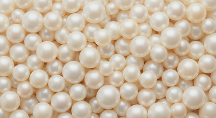 【AI】Ivory pearl spheres background texture with soft luxury feel