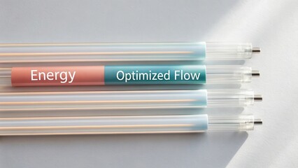 Energetic Concept with Transparent Tubes Demonstrating Optimized Flow and Vibrant Color Design for Modern Spaces