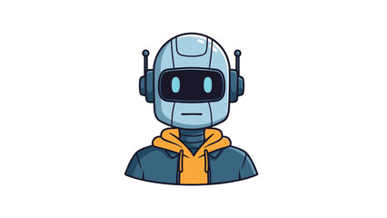 Fototapeta premium Illustration of a futuristic robot wearing a stylish hoodie.