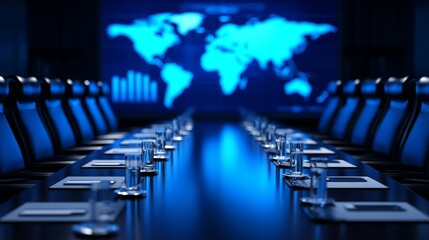 Global Strategy Conference Setup with Business Projection and Market Feedback Summary