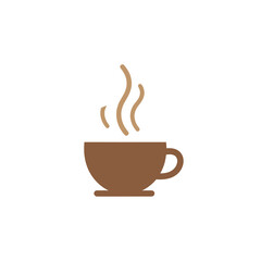 Obraz premium Illustration of a steaming cup of coffee or tea.