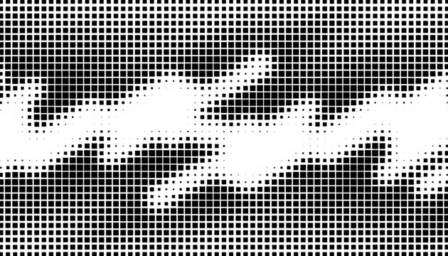 Black and white abstract halftone pattern with geometric shapes for sporty and modern background. Fully editable vector element. Vector Format Illustration 