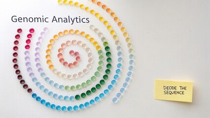 Colorful Spiral Representing Genomic Analytics with Note to Decode the Sequence Concept for Scientific Visualization