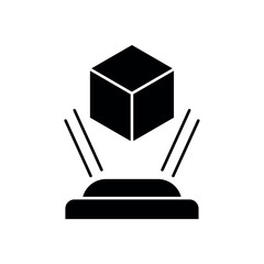 Fototapeta premium Icon a 3D VR Projection, isolated against a clean background.