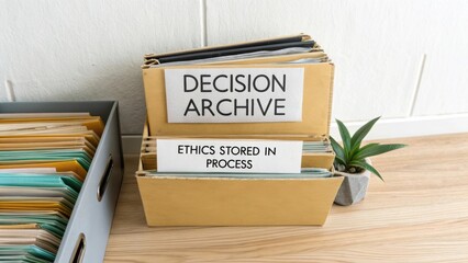 Organized Decision Archive with Labeled Folders for Document Storage and Process Management