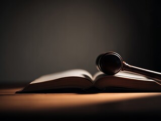 Constitutional law and civil rights concept with law book and gavel