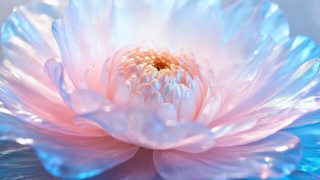 Closeup of a translucent flower