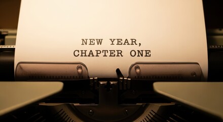 New Year Chapter One Typed on Vintage Typewriter