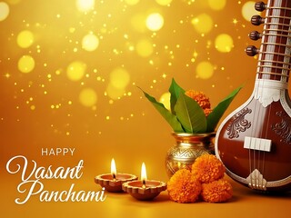 Celebrating vasant panchami with traditional elements