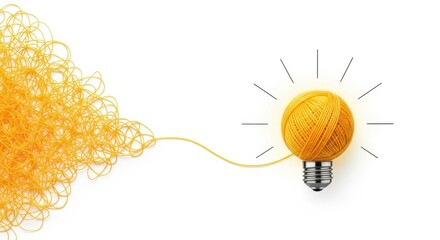 Tangled Yarn Becomes Bright Idea Lightbulb