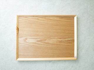 Naklejka premium Wooden tray on a white background