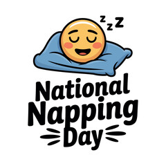 Sleeping emoji face rests happily on a blue pillow for napping.