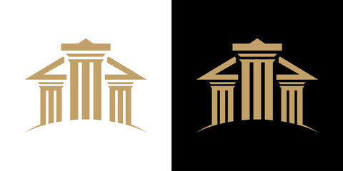 pillars logo icon designs vector. law justice logo design inspiration.