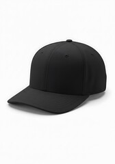 Classic Black Baseball Cap: Minimalist Product Shot