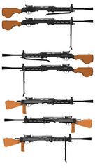 Old Vintage Soviet Machinegun Vectors
