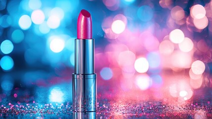 Pink lipstick product shot transparent