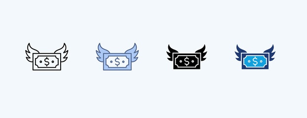 Angel Investor Multiple Icon Illustration Vector