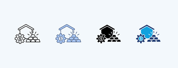 Investment Management Multiple Icon Illustration Vector