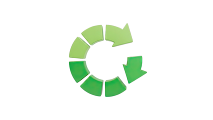 Green Circular Arrow Recycling Symbol