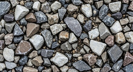 Close-up of small colorful pebbles.