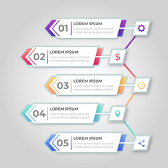 Modern infographic options banner vector template for business and web design