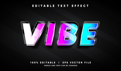 vibe vector text effect editable with modern style