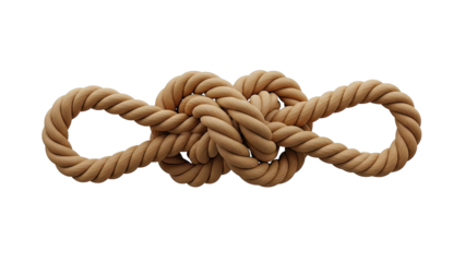 Complex Knot Made of Thick Twisted Rope