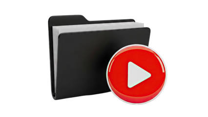 Folder with Play Button Icon