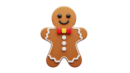 Gingerbread Man with Bowtie